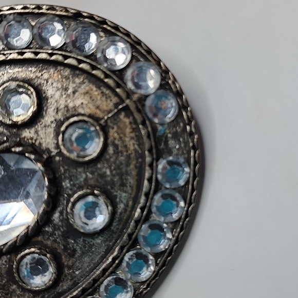 Leather belt buckle with rhinestones main image 4